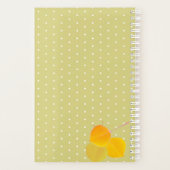 3 Herfst Aspens bladeren op witte polka dotpatroon Planner (Achterkant)