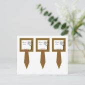 3 Herfst Tree Wedding Cup Cake Picks Briefkaart (Staand voorkant)