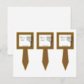 3 Herfst Tree Wedding Cup Cake Picks Briefkaart (Voorkant / Achterkant)