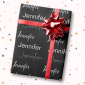 3 Herhalende namen bewerkbare tekst Cadeaupapier