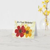 3 Het is je verjaardag Kaart (Gele Bloem)
