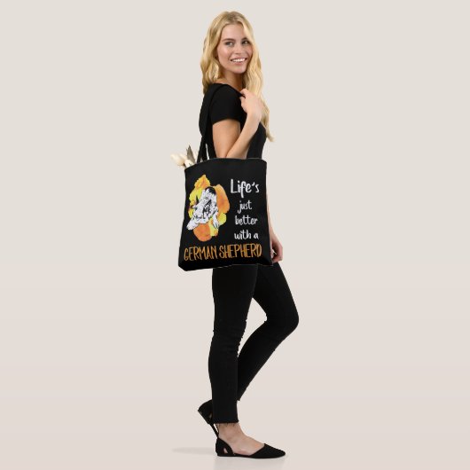 3 Het leven is gewoon beter met een Duitse herder Tote Bag (Op model)
