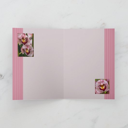 3 het roze Bloeien van Dames Kaart (Binnen)