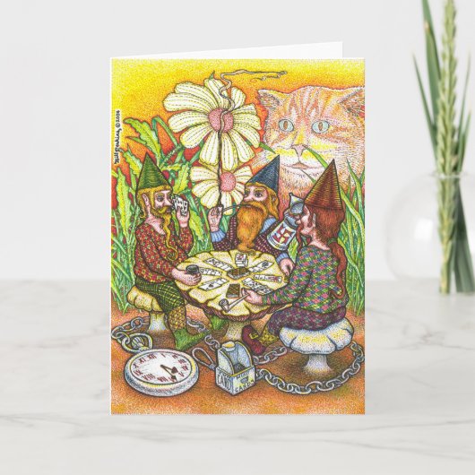 3 het Wenskaart van gnomen Kaart (Voorkant)