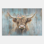 3 Highland Cow Charm Wrapping Paper for Decoupage  (Voorkant 3)