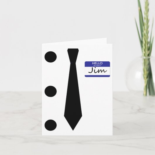 3 Hole Punch Jim Costume Easy Halloween T Shirt Kaart (Voorkant)