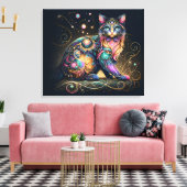 #3 Hond Abstract Canvas Afdruk (Insitu (Woonkamer))