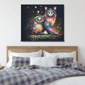 #3 Hond Abstract Canvas Afdruk (Insitu (Slaapkamer))