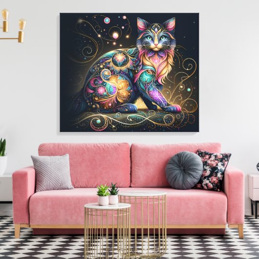 #3 Hond Abstract Canvas Afdruk (Insitu (Woonkamer))