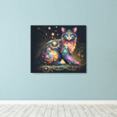 #3 Hond Abstract Canvas Afdruk (Insitu (Houten vloer))