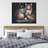 #3 Hond Abstract Canvas Afdruk (Insitu (Slaapkamer))