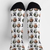 3 Honden, 3 Namen, Dog Foto - Gepersonaliseerd Wit Sokken (Top)