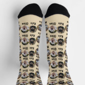 3 honden 3 namen gepersonaliseerde hond foto op Da Sokken (Top)