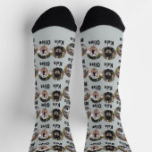 3 honden 3 namen gepersonaliseerde hond foto op gr sokken (Top)