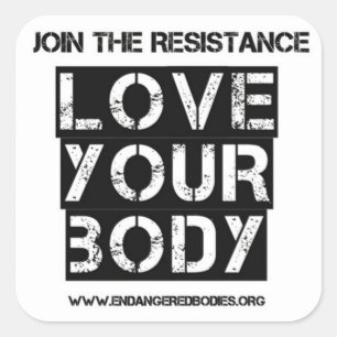 3"houd van uw lichaam Sticker