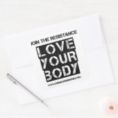 3"houd van uw lichaam Sticker (Envelop)