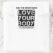 3"houd van uw lichaam Sticker (Tas)