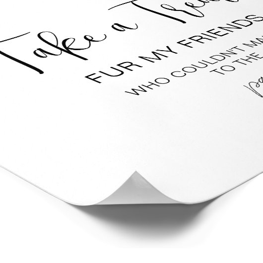 3 Huisdier bruiloft partij gunst moderne bruiloft  Poster (Hoek)