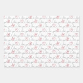 3 Ik hou van jullie ASL cadeaubonnen Inpakpapier Vel (Voorkant 2)