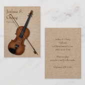 3-Illusion Violin & Bow Professional Musician's Visitekaartje (Voorkant / Achterkant)