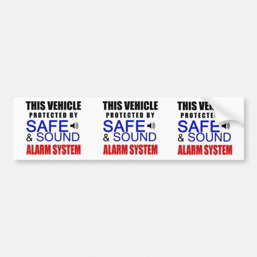 3 in 1 Fake Alarm System Sticker voor je auto! (Voorkant)