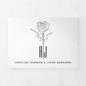 3 in 1 Foto Huwelijk Drieluik Uitnodiging (Cover)