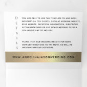 3 in 1 Foto Huwelijk Drieluik Uitnodiging (Binnenzijde eerst)