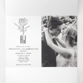 3 in 1 Foto Huwelijk Drieluik Uitnodiging (Binnenkant midden)