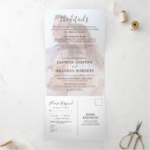 3-in-1-foto-overlay bruiloft drieluik uitnodiging (Binnen)