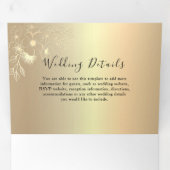3-in-1 Gold Photo Wedding Tri-Fold Uitnodiging (Binnenzijde eerst)