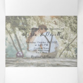 3 in 1 Roze Goud en Marine Huwelijk Drieluik Uitnodiging (Binnenkant midden)