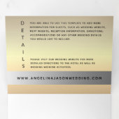 3-in-1 Silver- en Gold-fotobruiloft Drieluik Uitnodiging (Binnenzijde eerst)