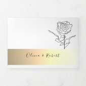 3-in-1 Simple Photo Wedding Drieluik Uitnodiging (Cover)