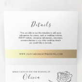 3-in-1 Simple Photo Wedding Drieluik Uitnodiging (Binnenzijde eerst)