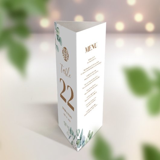 3 in 1 Tafelnummer, Menu & bedankkaart