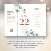 3 in 1 Tafelnummer, Menu & bedankkaart