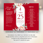 3 in 1 Tafelnummer, Menu & bedankkaart