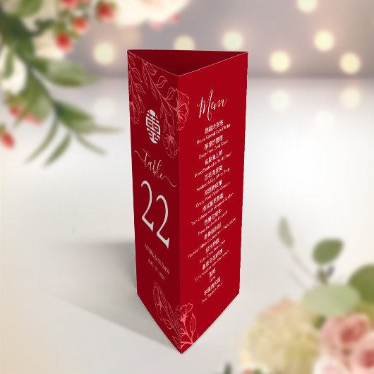 3 in 1 Tafelnummer, Menu & bedankkaart