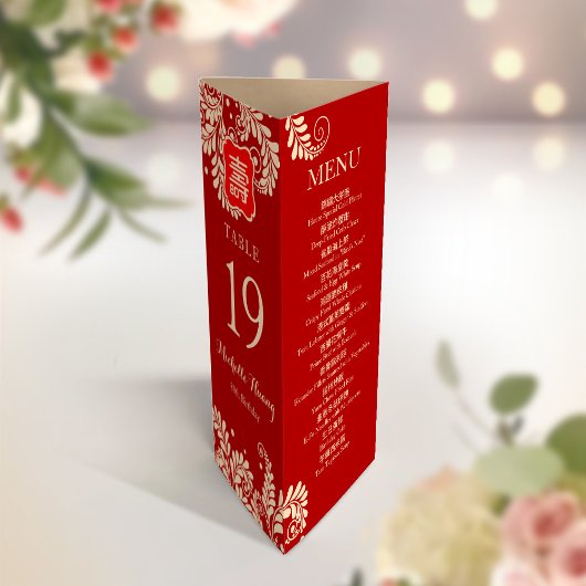 3 in 1 Tafelnummer, Menu & bedankkaart