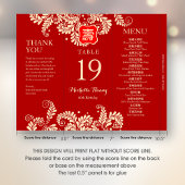 3 in 1 Tafelnummer, Menu & bedankkaart