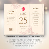 3 in 1 Tafelnummer, Menu & bedankkaart