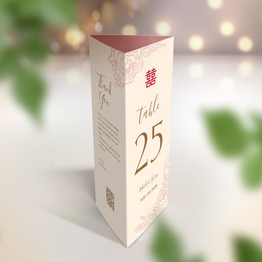 3 in 1 Tafelnummer, Menu & bedankkaart