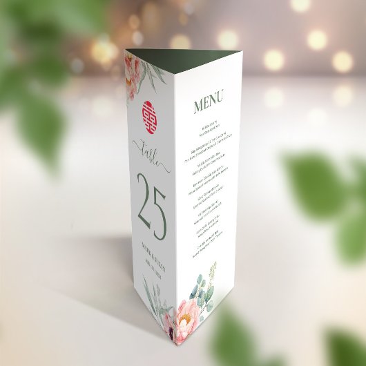 3 in 1 Tafelnummer, Menu & bedankkaart