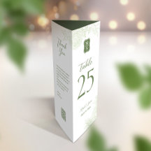 3 in 1 Tafelnummer, Menu & bedankkaart