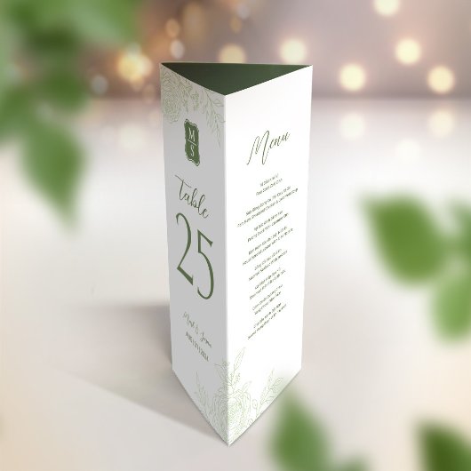 3 in 1 Tafelnummer, Menu & bedankkaart