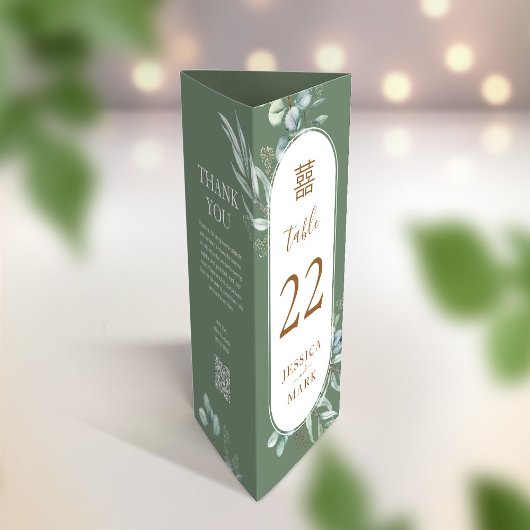 3 in 1 Tafelnummer, Menu & bedankkaart