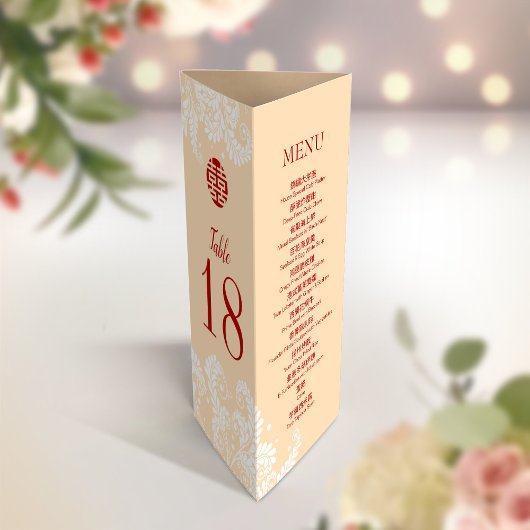 3 in 1 Tafelnummer, Menu & bedankkaart