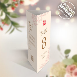 3 in 1 Tafelnummer, Menu & Dank u Notitie Sign Poster