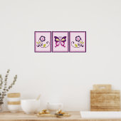 3 in 1 vlinderbaan 8x10 inch kinderkamer kunst poster (Keuken)