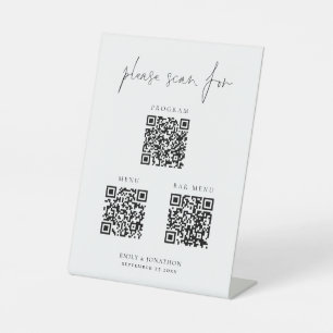 3 in één Qr Codes Bar Menu Program Weddenschap Reclamebord Met Voetstuk